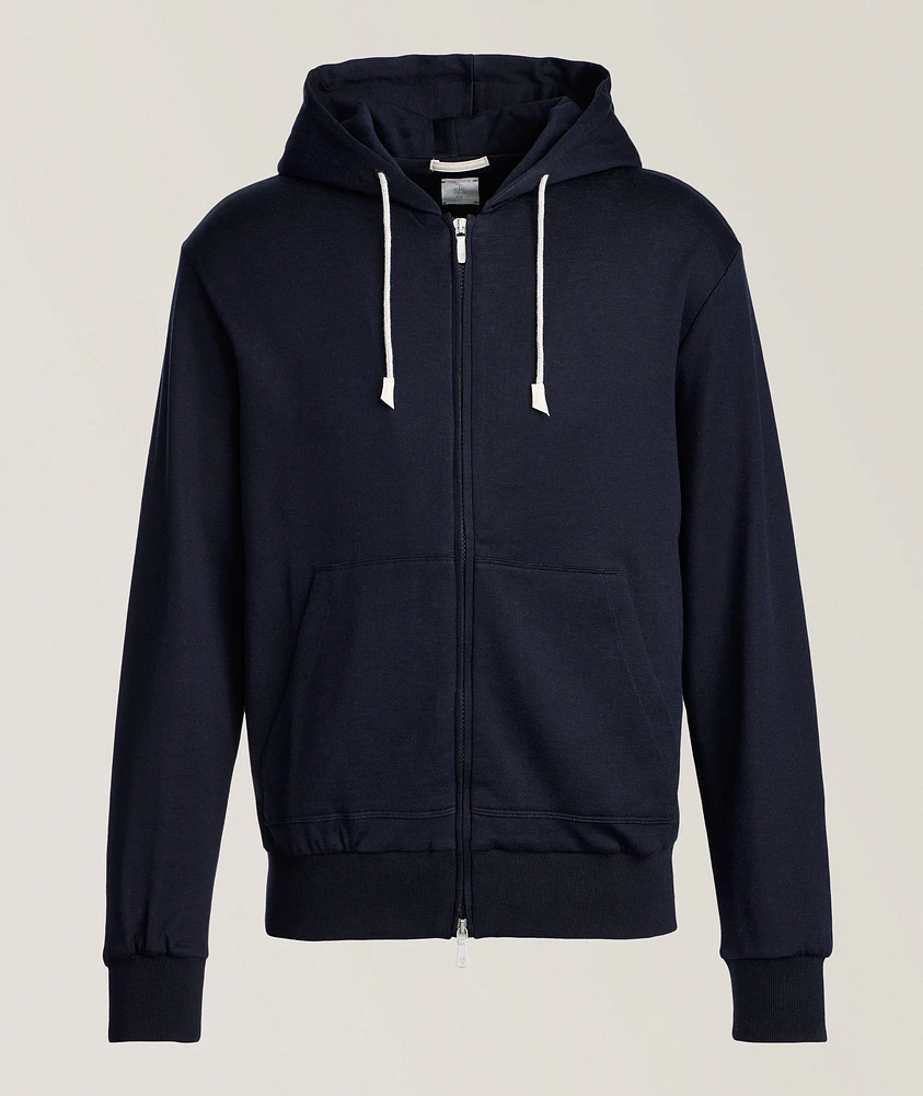 Silk-Cotton Hooded Sweater
