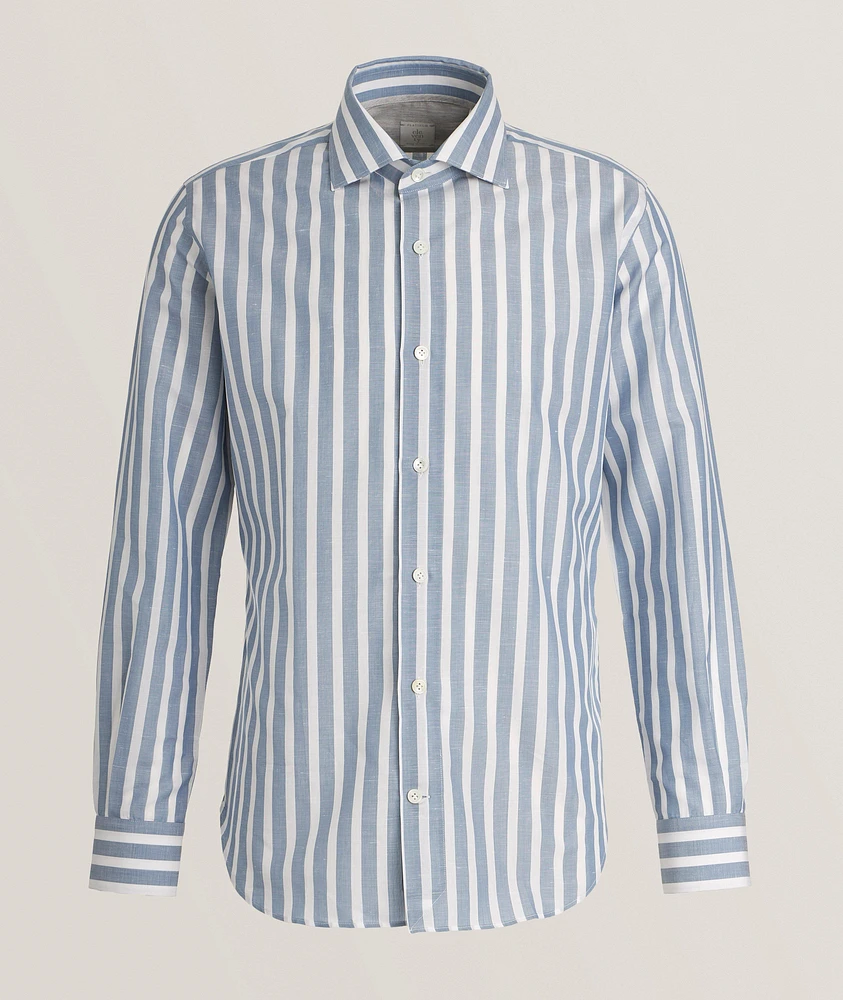 Striped Cotton-Linen Shirt