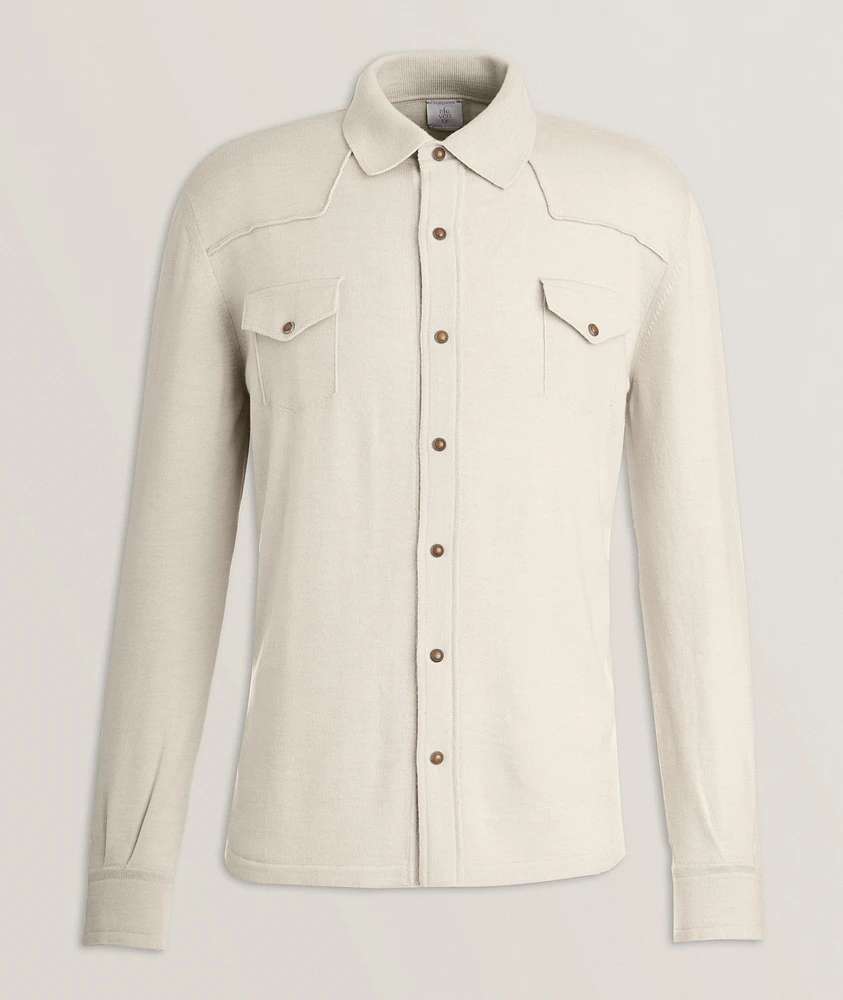 Western Wool Knit Overshirt
