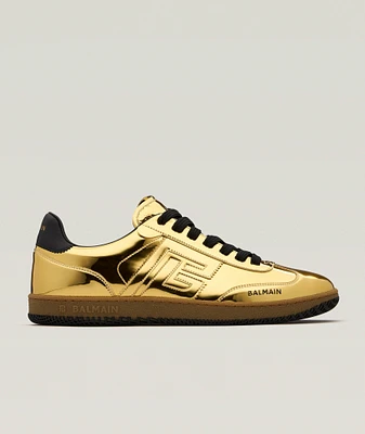 Swan Mirror-Effect Leather Sneakers