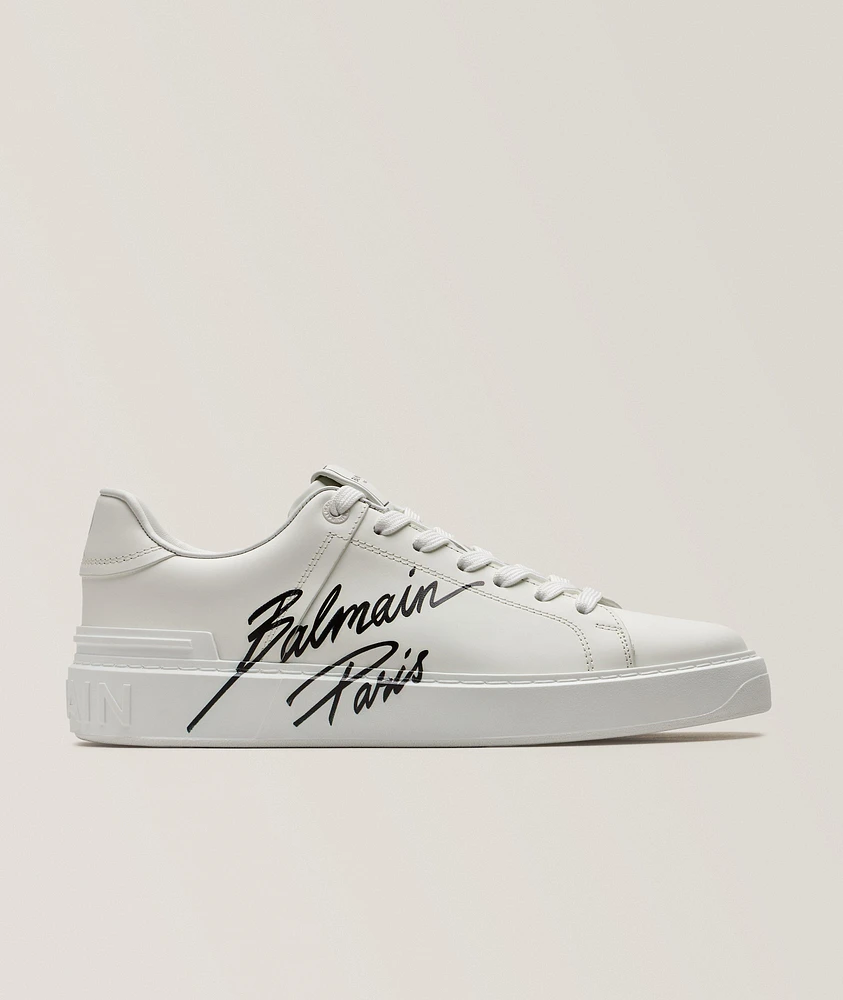 Script Logo Leather B-Court Sneakers