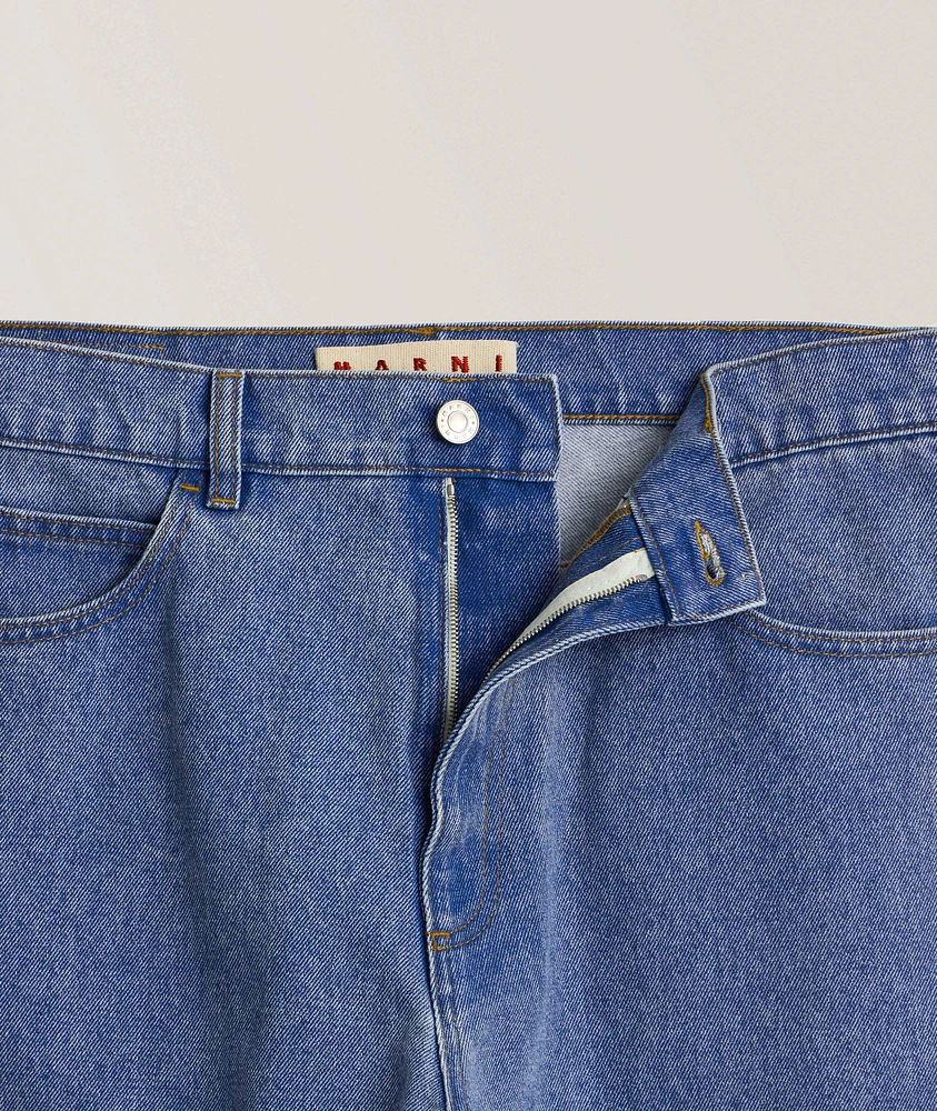 Wide-Leg Denim Jeans