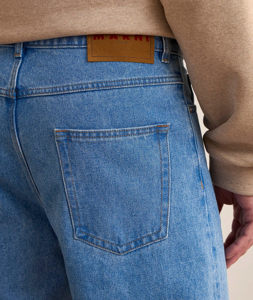 Wide-Leg Denim Jeans