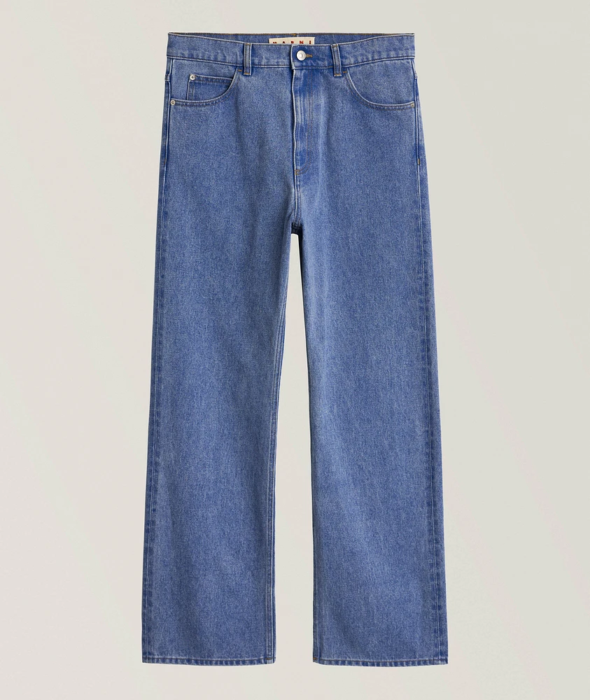 Wide-Leg Denim Jeans