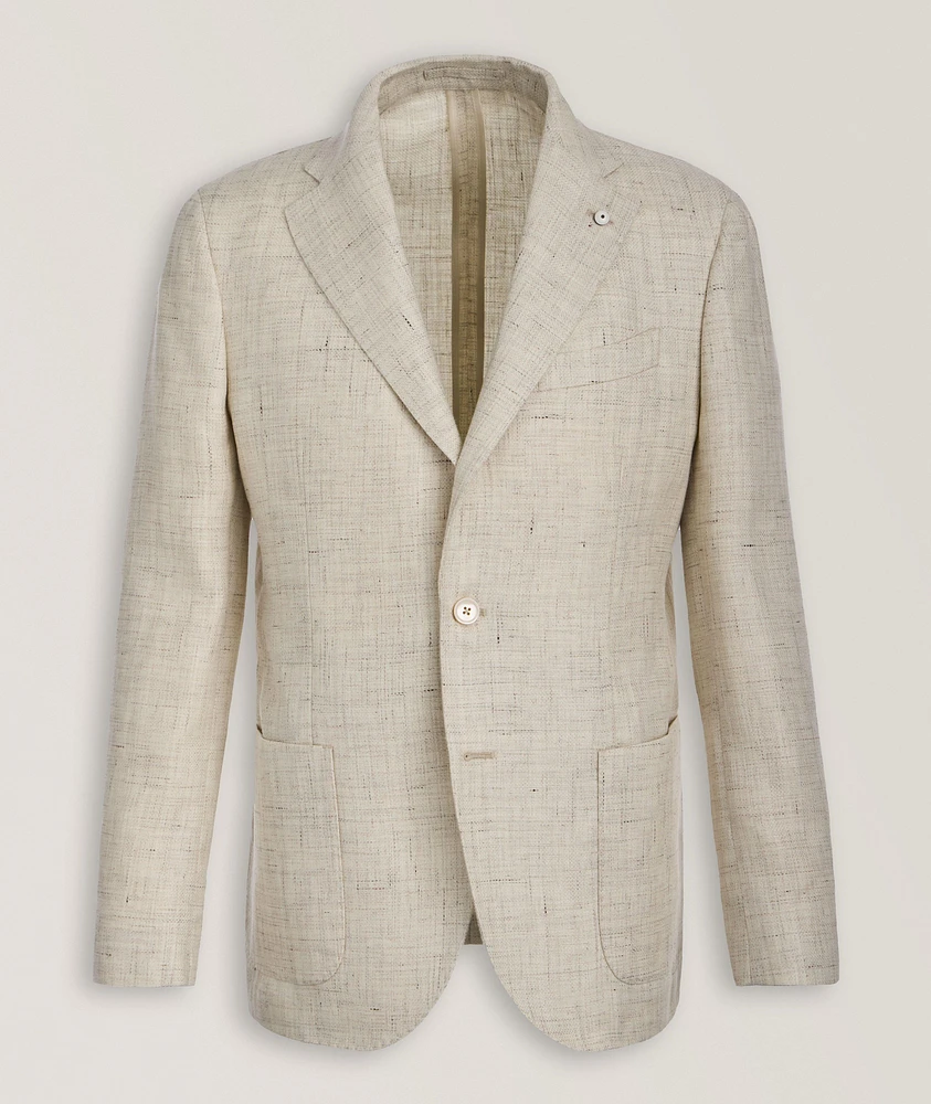 Mélange Linen-Wool Sport Jacket