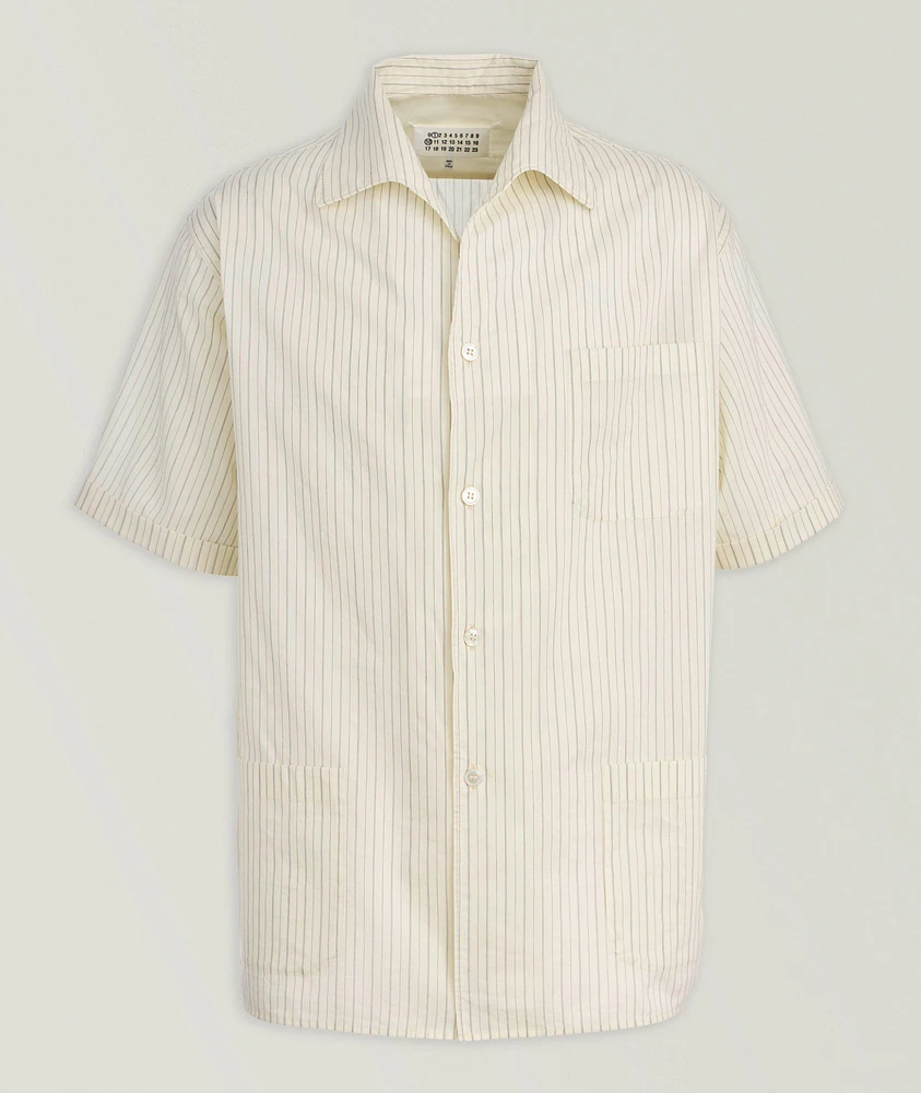Striped Cotton-Silk Camp Shirt