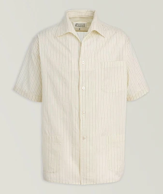 Striped Cotton-Silk Camp Shirt