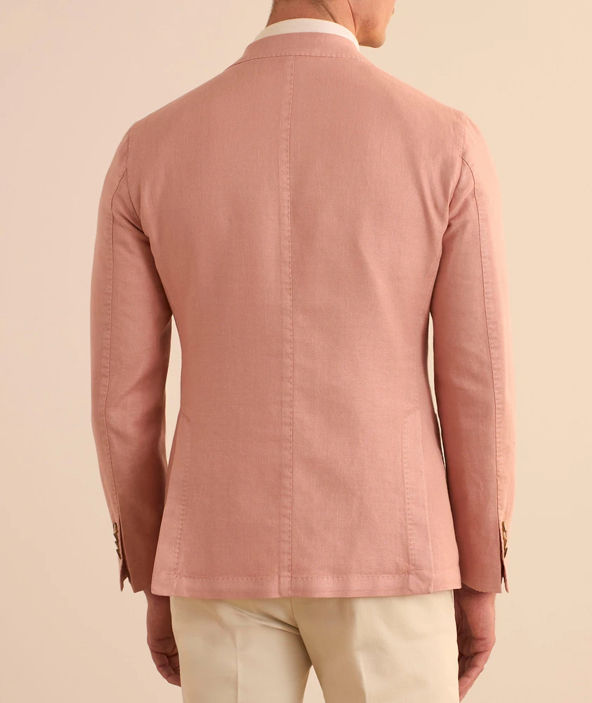 Herringbone Linen-Cotton Sport Jacket