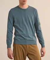 Cotton Crepe Knit Sweater