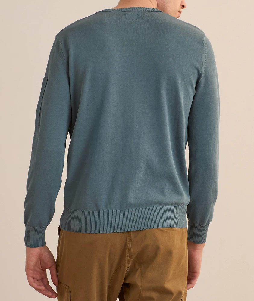 Cotton Crepe Knit Sweater