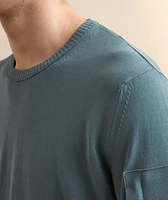 Cotton Crepe Knit Sweater