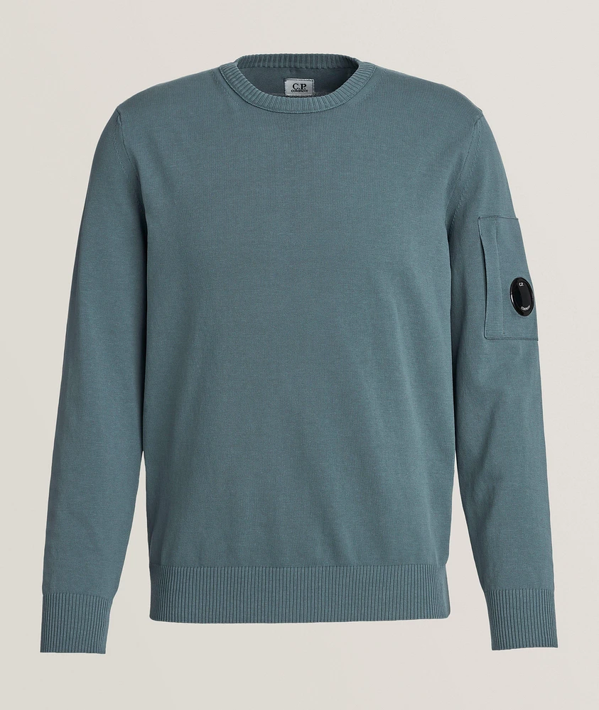 Cotton Crepe Knit Sweater