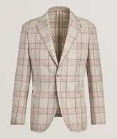 Check Linen-Wool Sport Jacket