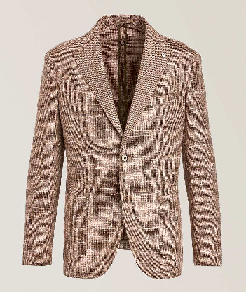 Woven Cotton-Linen-Wool Sport Jacket