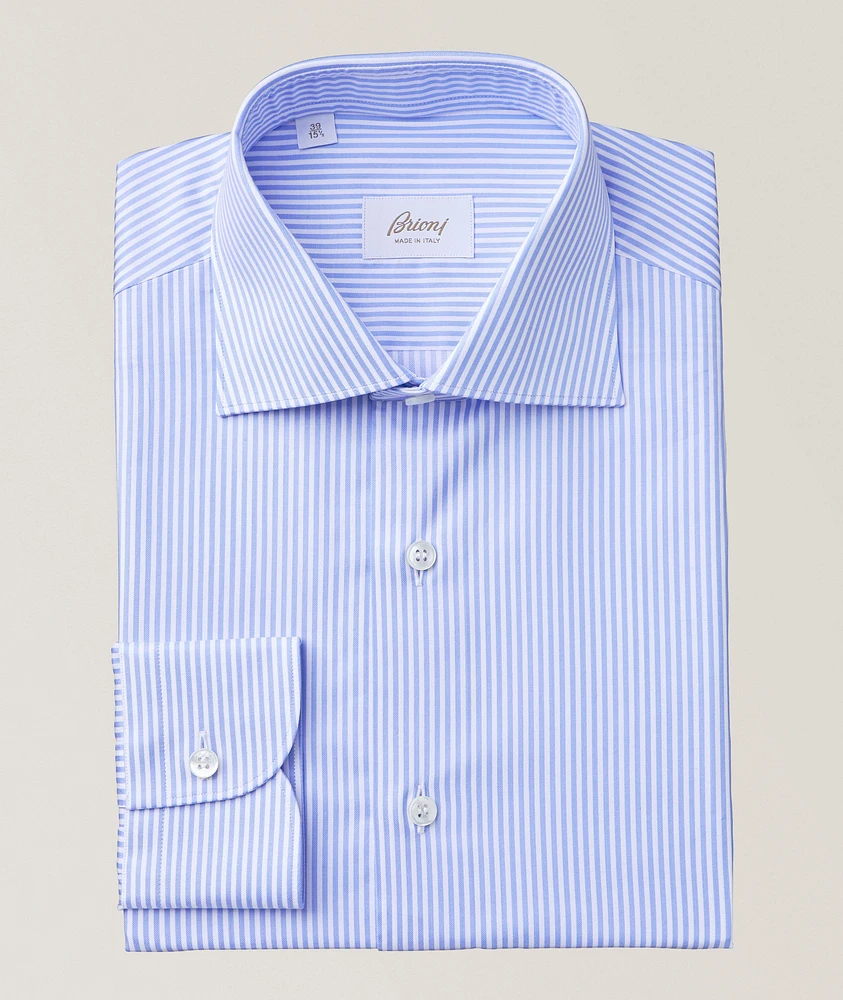 William Striped Cotton Twill Dress Shirt