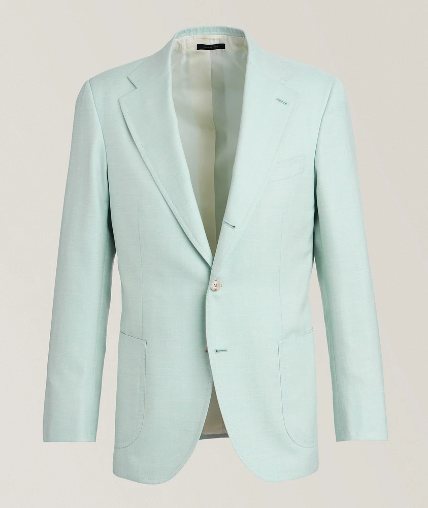 Amalfi Herringbone Wool-Silk-Linen Sport Jacket