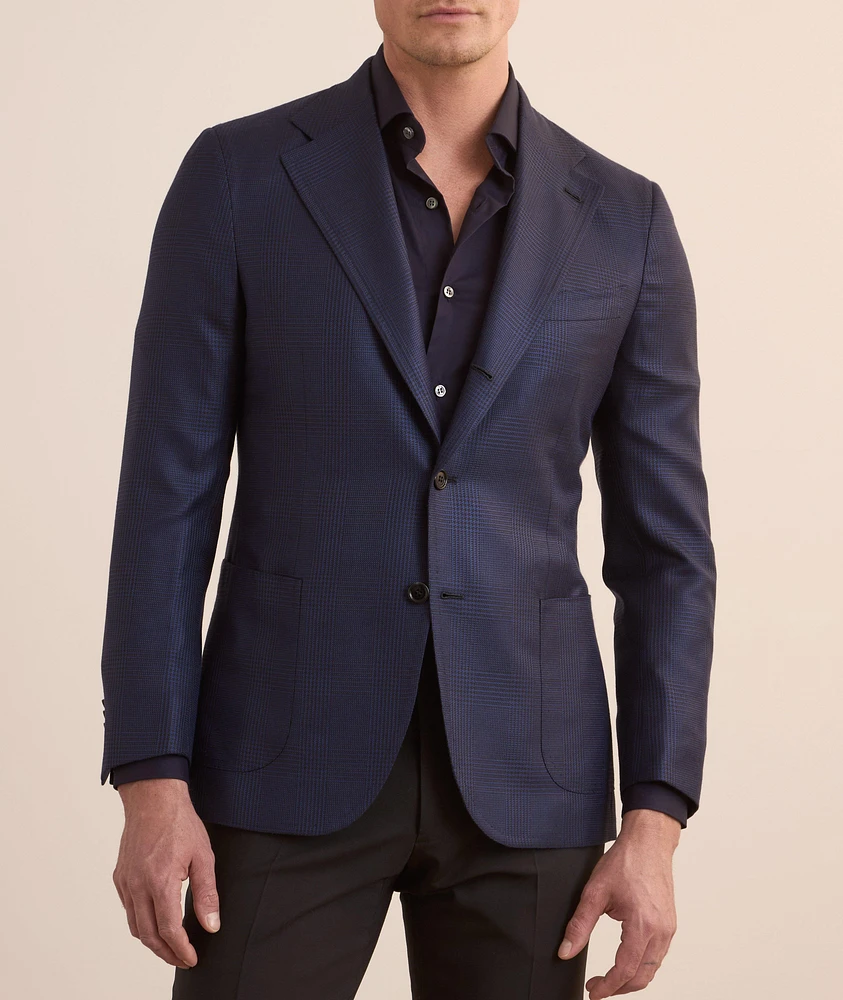 Prince of Wales Wool-Silk Sport Jacket