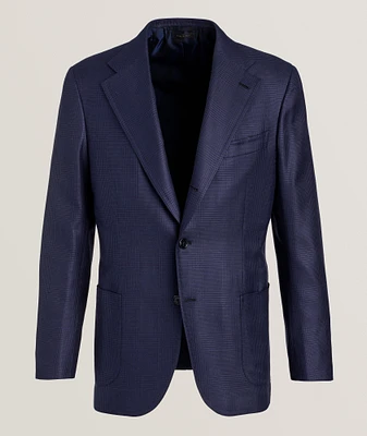 Prince of Wales Wool-Silk Sport Jacket