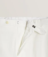Gabardine Cotton-Stretch Tapered Pants