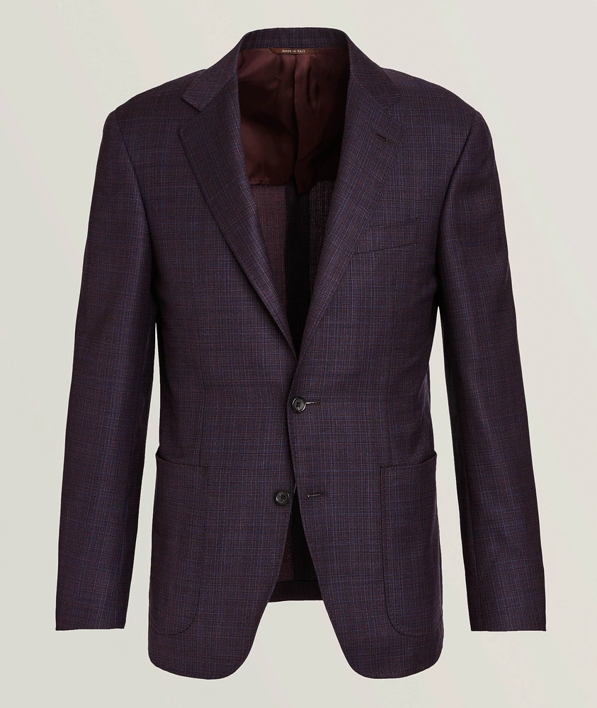 Kei Check Wool-Blend Sport Jacket