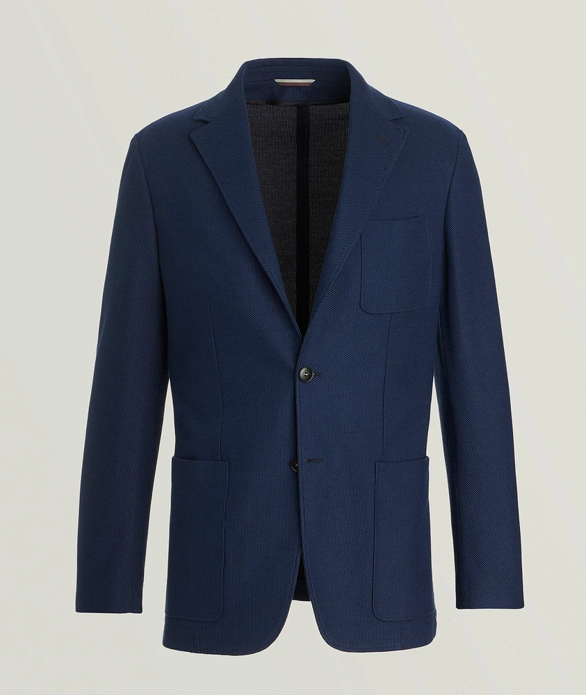 Honeycomb Jersey Knit Sport Jacket