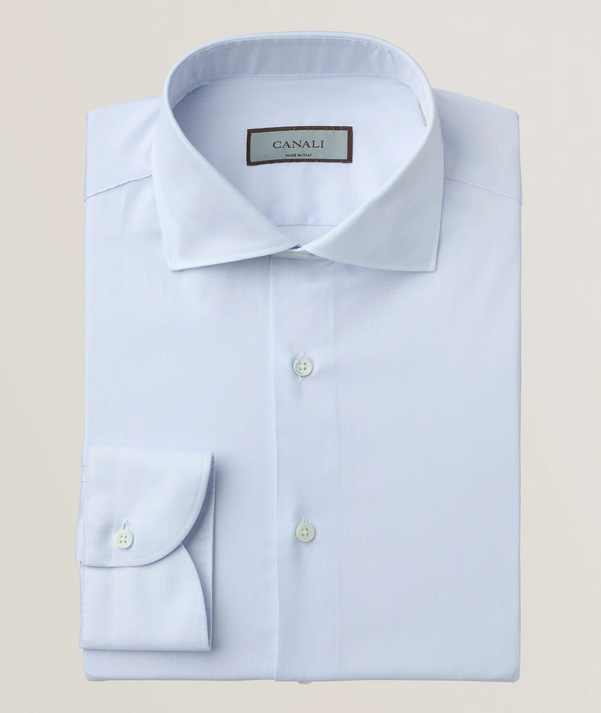 Micro-Stripe Slim Dress Shirt