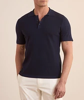 Tonal Textured Cotton Polo