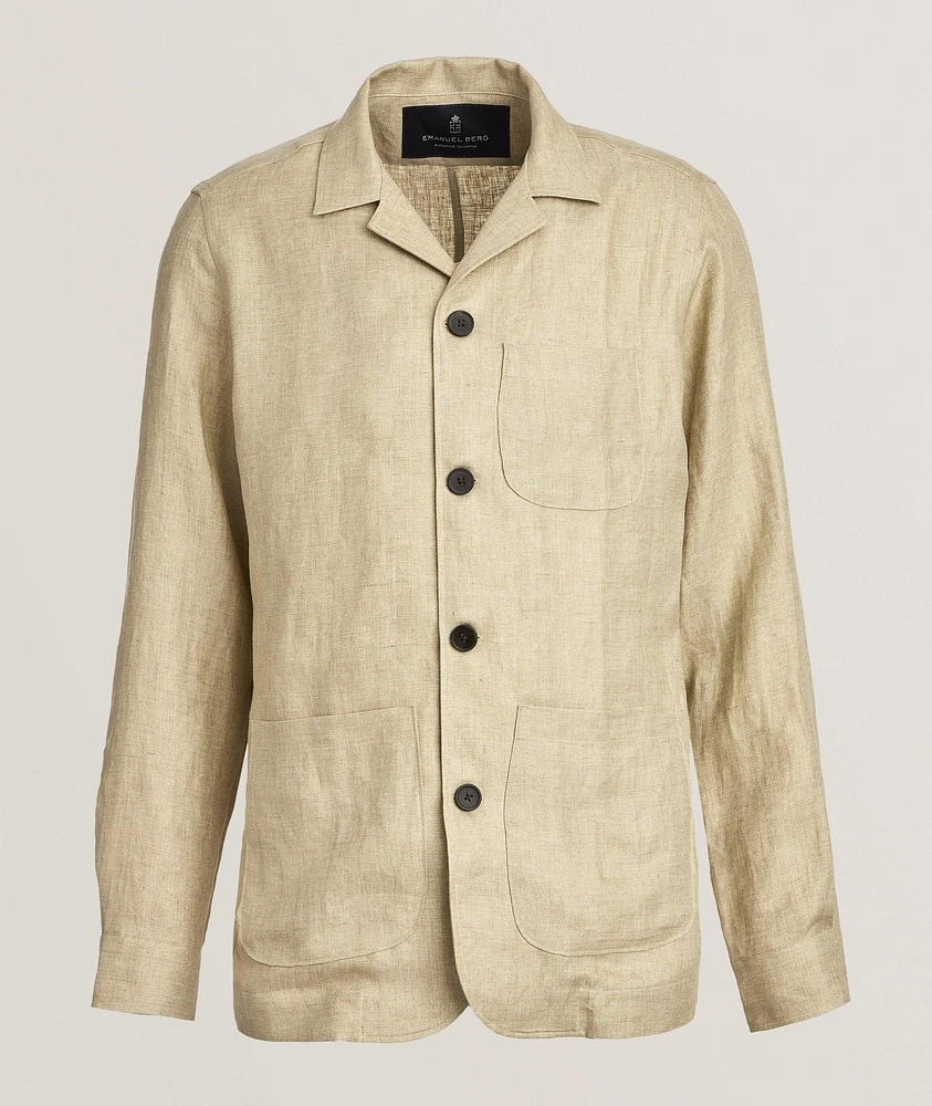 Linen Twill D-Constructed Shirt Jacket