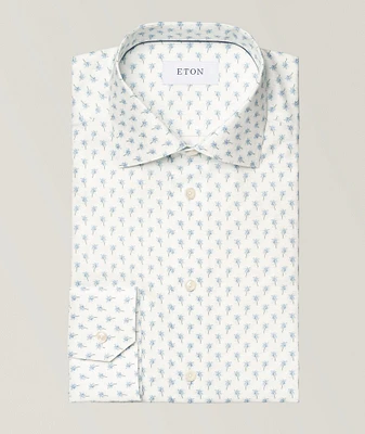 Slim-Fit Palm Tree Dress Shirt