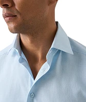 Slim-Fit Semi-Solid Dress Shirt