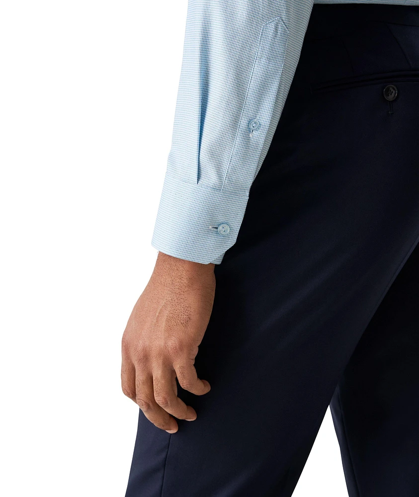 Slim-Fit Semi-Solid Dress Shirt