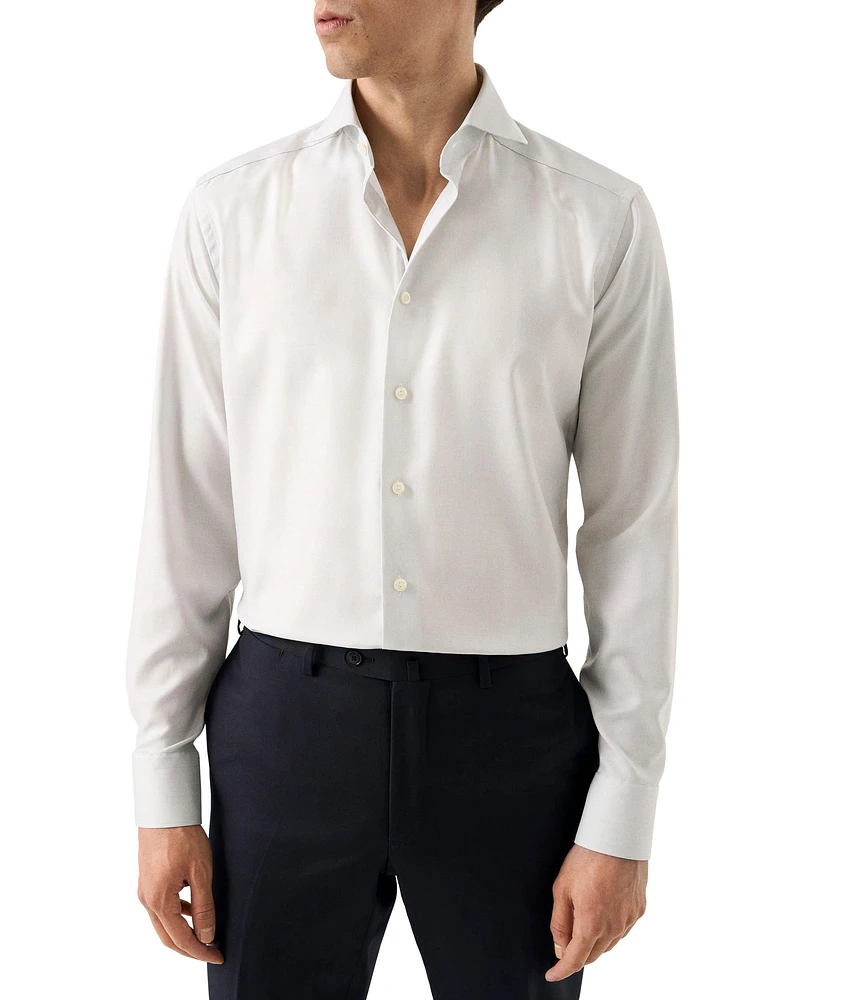 Slim-Fit Mélange Dress Shirt