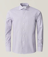Slim-Fit Micro Dress Shirt