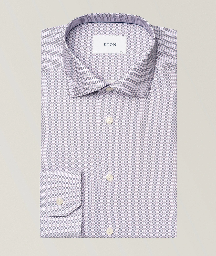 Slim-Fit Micro Dress Shirt