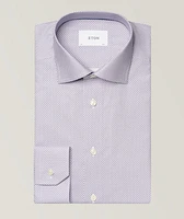Slim-Fit Micro Dress Shirt