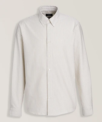 Striped Organic Cotton Oxford Shirt