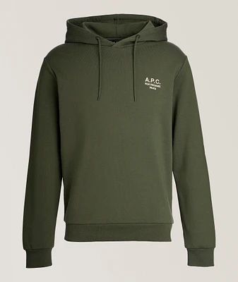 Logo Stretch-Cotton Hooded Sweater