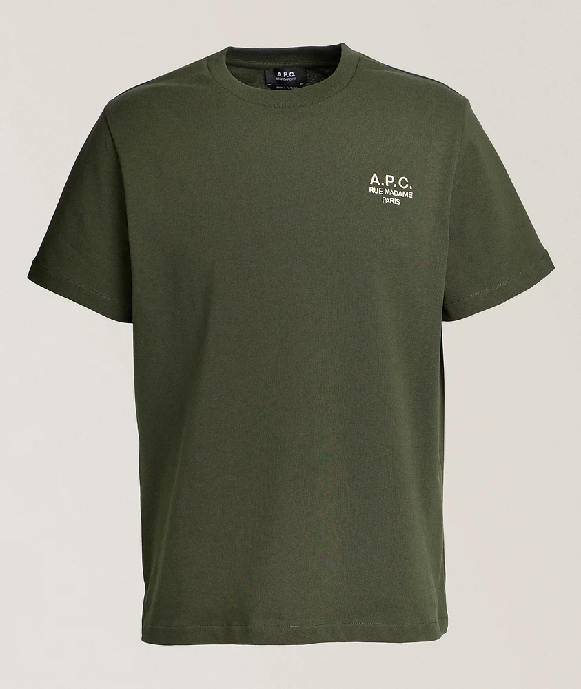 Embroidered Logo Cotton T-Shirt
