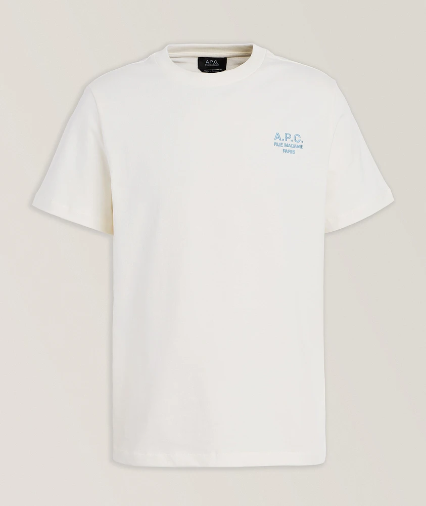 Embroidered Logo Cotton T-Shirt