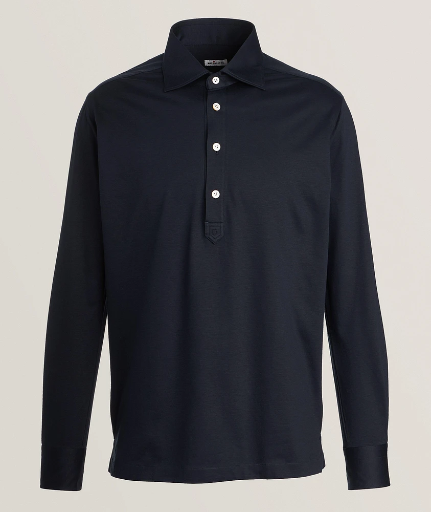 Long Placket Cotton Polo