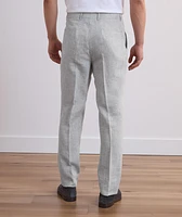 Leasure-Fit Linen Pleated Pants