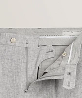 Leasure-Fit Linen Pleated Pants