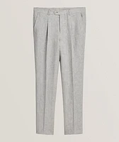 Leasure-Fit Linen Pleated Pants