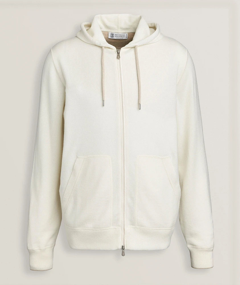 Cashmere Full-Zip Hooded Sweater