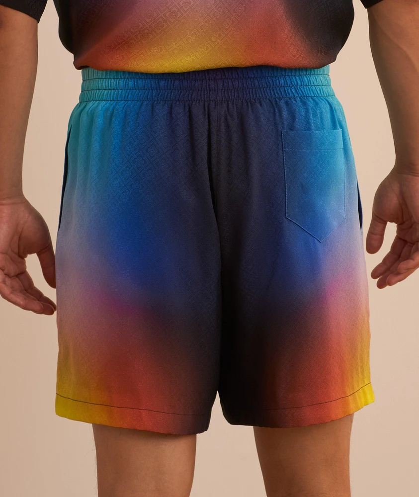 Gradient Silk Shorts