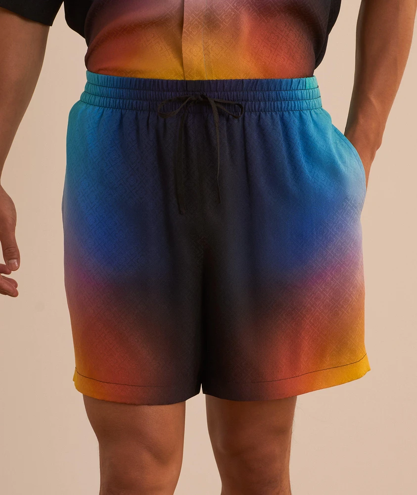 Gradient Silk Shorts