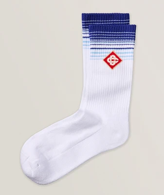 Faded Stripe Logo Socks