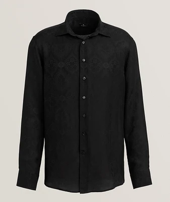 Tonal Paisley Silk-Blend Shirt