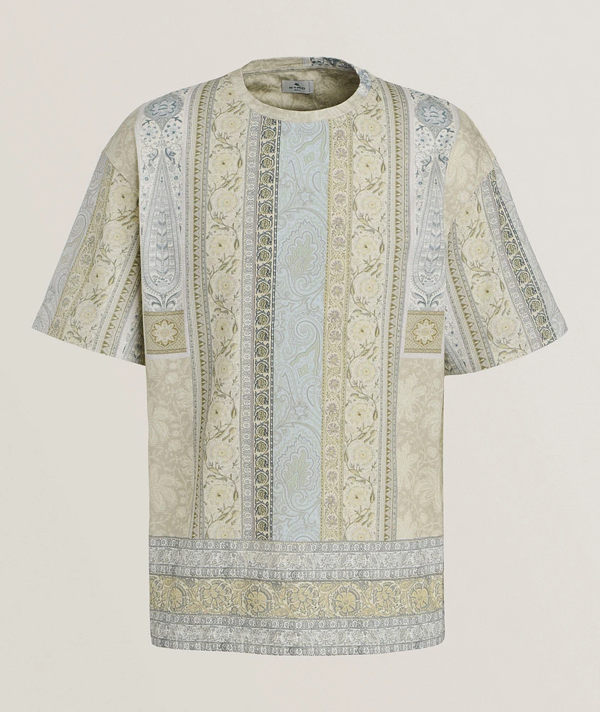 Paisley Cotton Crewneck T-Shirt
