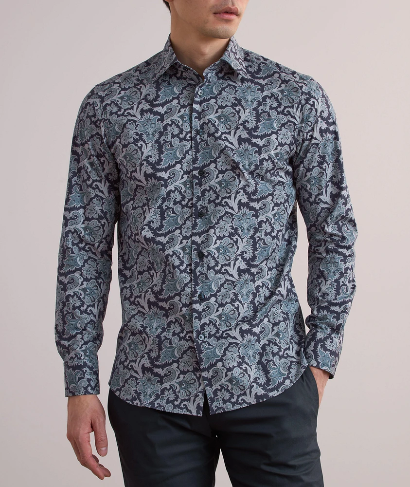 Floral Stretch-Cotton Shirt